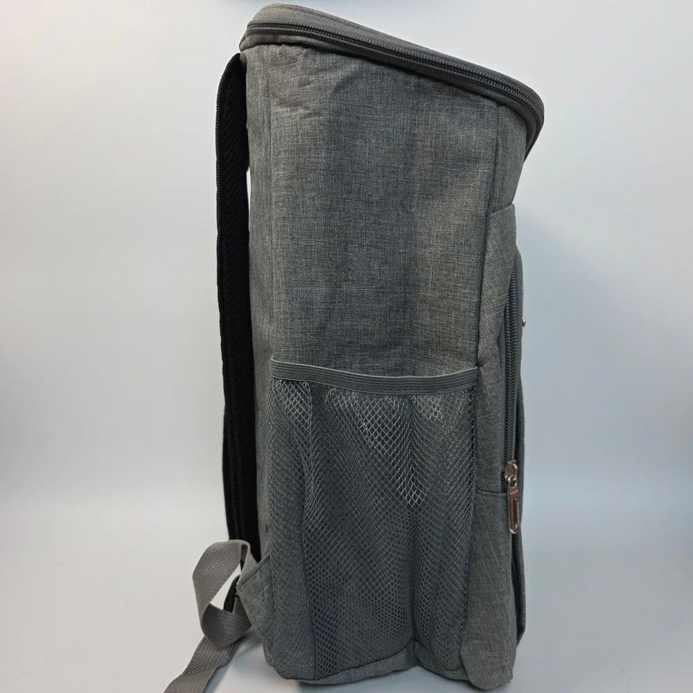 Weyoung Insulated Cooler Backpack Gray Orange Leakproof Water Resistant Hiking